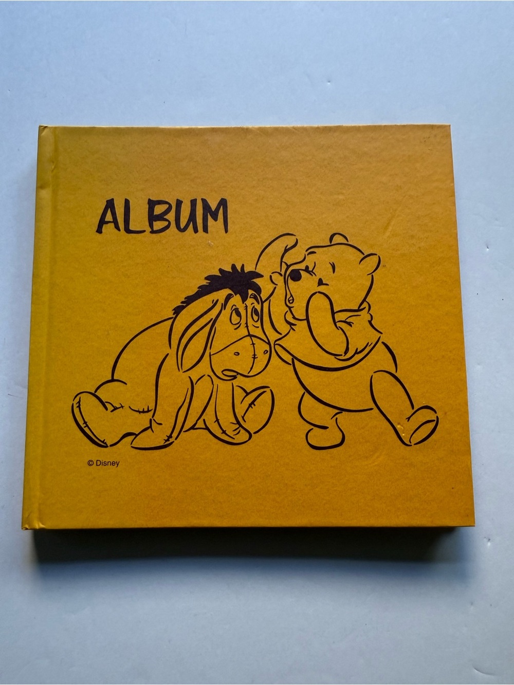 Vintage Minimalist Disney Yellow Winnie the Pooh & Eeyore Album